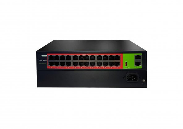 Uranium POE-2420-300W 24 Port 10/100 2x Gigabit Rj45 Uplink 300w Poe Switch - 2