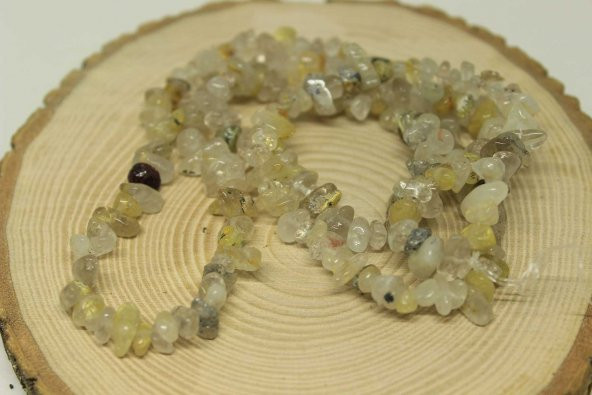 Golden & Rutil Kuvars Taşı Doğal Küçük Taşlar Dizi ürün görseli