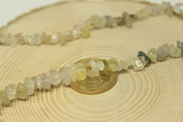 Golden & Rutil Kuvars Taşı Doğal Küçük Taşlar Dizi - Resim 2