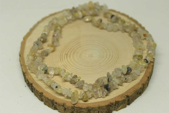 Golden & Rutil Kuvars Taşı Doğal Küçük Taşlar Dizi - Resim 3