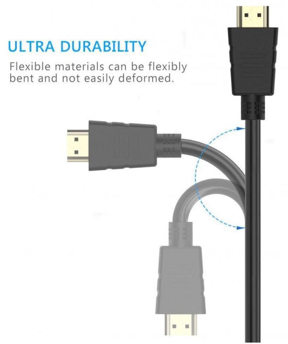 Hdmi Tv Lcd Monitör Erkek Bağlantı Kablosu - 3