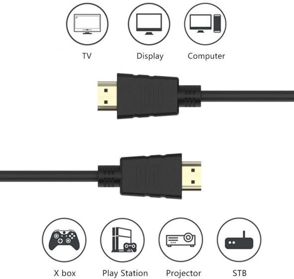 Hdmi Tv Lcd Monitör Erkek Bağlantı Kablosu - 4
