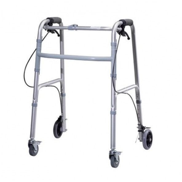 MEDWELT ALÜMİNYUM, TEKERLEKLİ, FRENLİ WALKER - 1