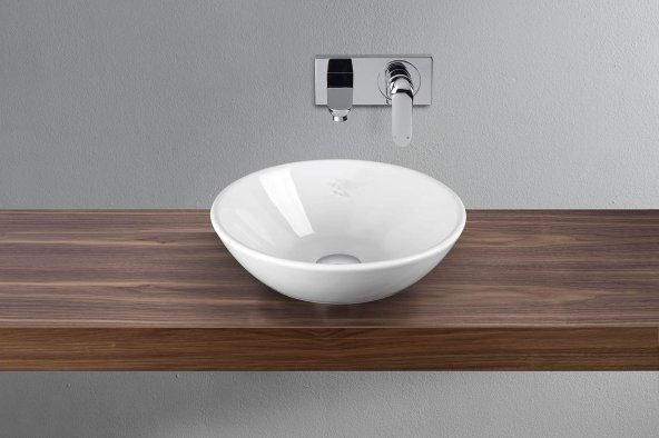Serel Tezgah Üstü Yuvarlak Çanak Lavabo 45 cm 2012DXS110H - 3