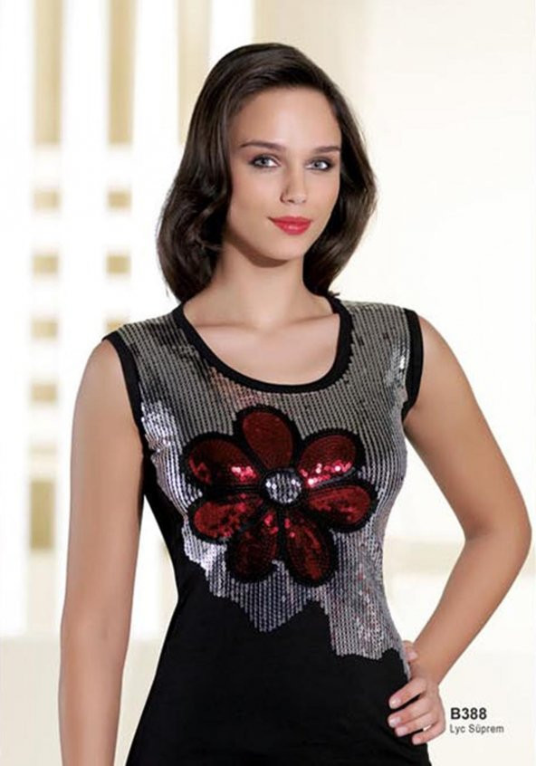 Şahinler Bayan Simli Sıfır Kol Atlet B388 Ekru S_M ürün görseli