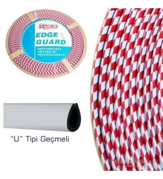 Balp Elkamet Çıta U Tipi Geçmeli Kırmızı Damalı 5 Metre 7Mm