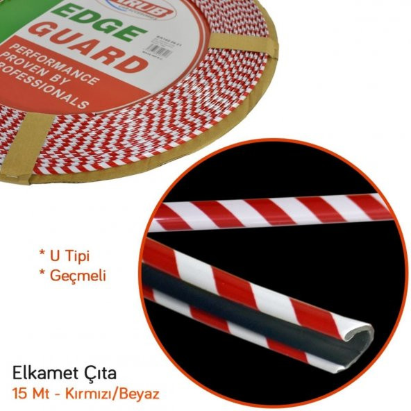 Balp Elkamet Çıta U Tipi Geçmeli Kırmızı Damalı 2 Metre 7Mm - 2