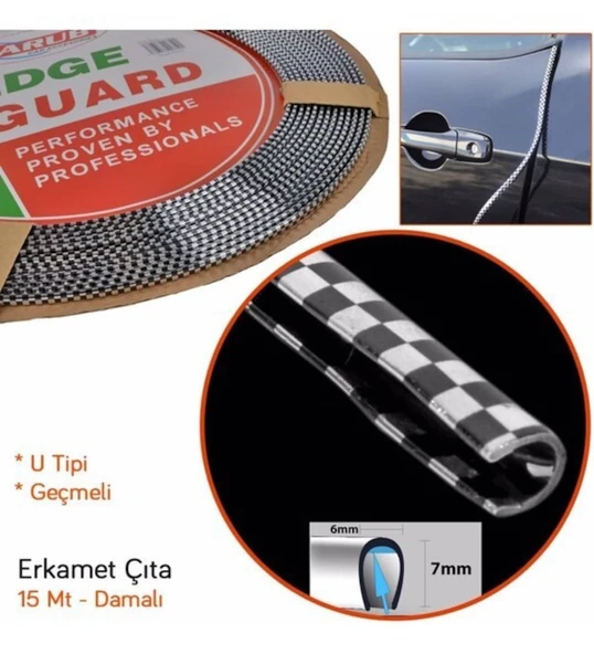 Balp Elkamet Çıta U Tipi Geçmeli Damalı 5 Metre 7Mm - 2