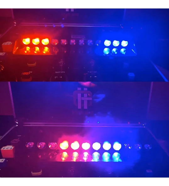 S12 Ledli Cam Içi Vantuzlu Lamba Kırmızı - Beyaz - Mavi - 2