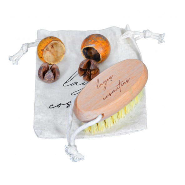 %100 DOĞAL AT KILI SELÜLİT FIRÇASI + DOĞAL VE VEGAN TIRNAK FIRÇASI - 4