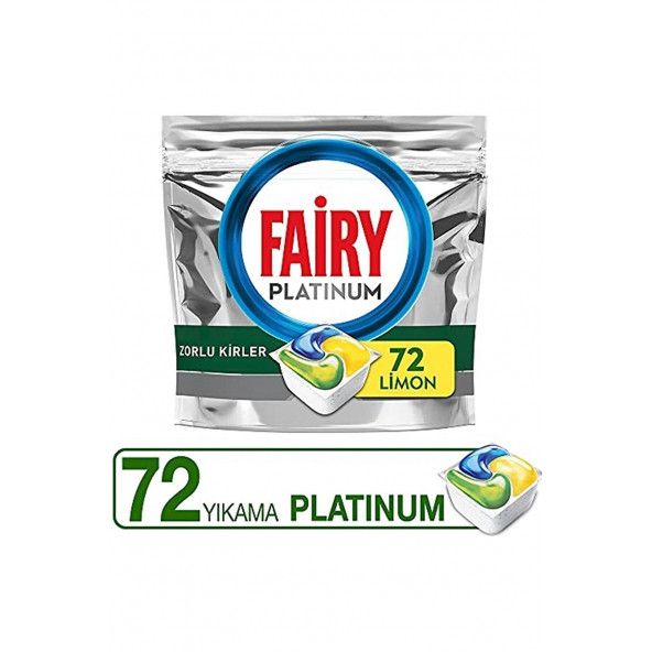Fairy Platinum Limon 72 Adet Bulaşık Makinesi Tableti