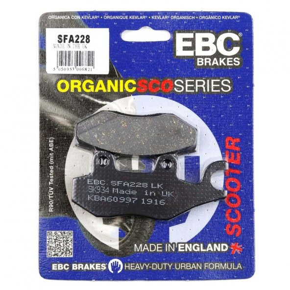 Peugeot Satelis 250 Arka Fren Balatası Ebc Sfa228 Nıssın Kaliper N11.3043