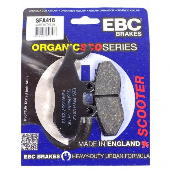 Ebc 2016-2021 Piaggio Medley S 150 Arka Fren Balatası  SFA418