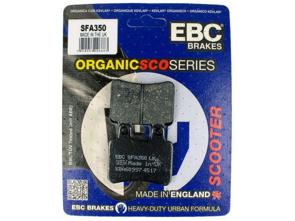 2002-2005 Peugeot Elyseo 125 Arka Fren Balatası Ebc Sfa350