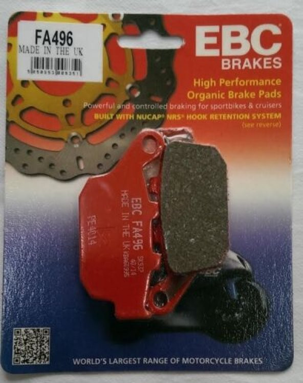 Honda Cb 650 R Arka Fren Balatası Ebc Fa496 Balata N11.7800