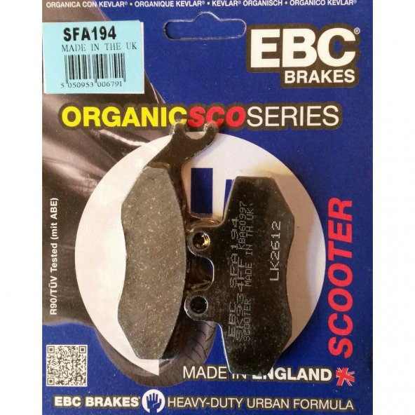 Ebc Gilera Runner 180 Ön Fren Balatası  SFA194 Organik Balata