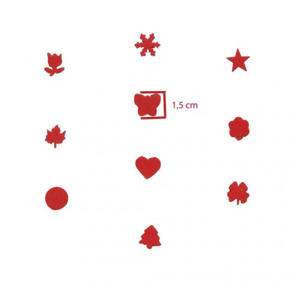 RedApple Şekilli Küçük Boy Delgeç/Şekilgeç 1,5 cm Ağaç - 3