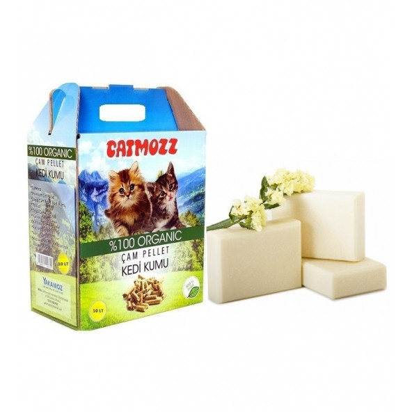 CatMozz Pacific Doğal Organik Çam Peleti Kedi Kumu Sabun Kokulu 10 Lt