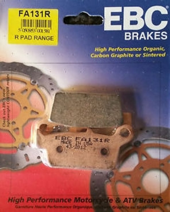 Yamaha Yz 400 F Arka Fren Balatası Ebc Fa131R Sinterli Balata - 1