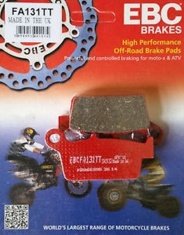 Yamaha Yz 400 F Arka Fren Balatası Ebc Fa131Tt Karbon Balata
