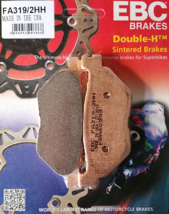 Yamaha Xv950 Arka Fren Balatası Ebc Fa319/2Hh Sinterli Balata ürün görseli 1