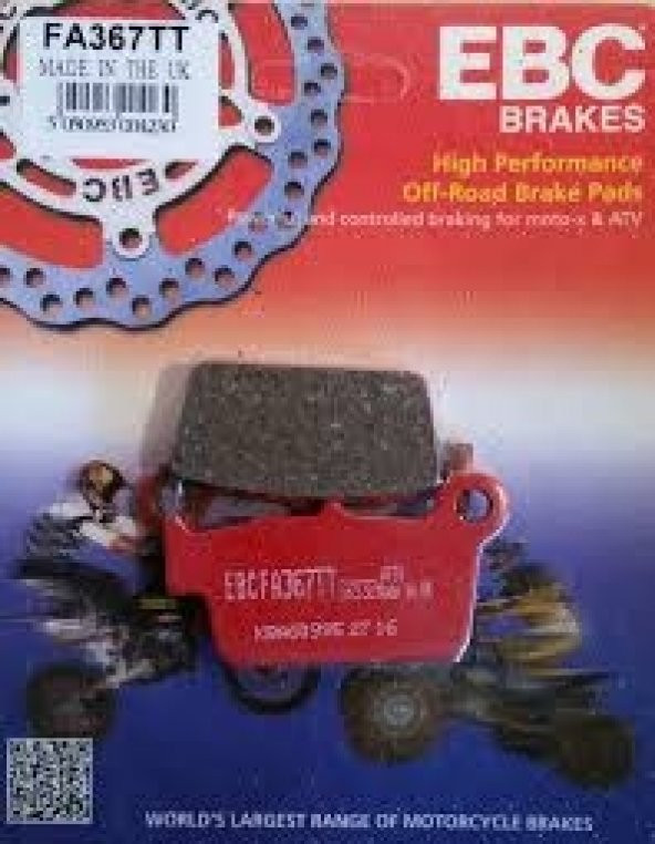 Yamaha Wr 450 F Arka Fren Balatası Ebc Fa367Tt Karbon Balata