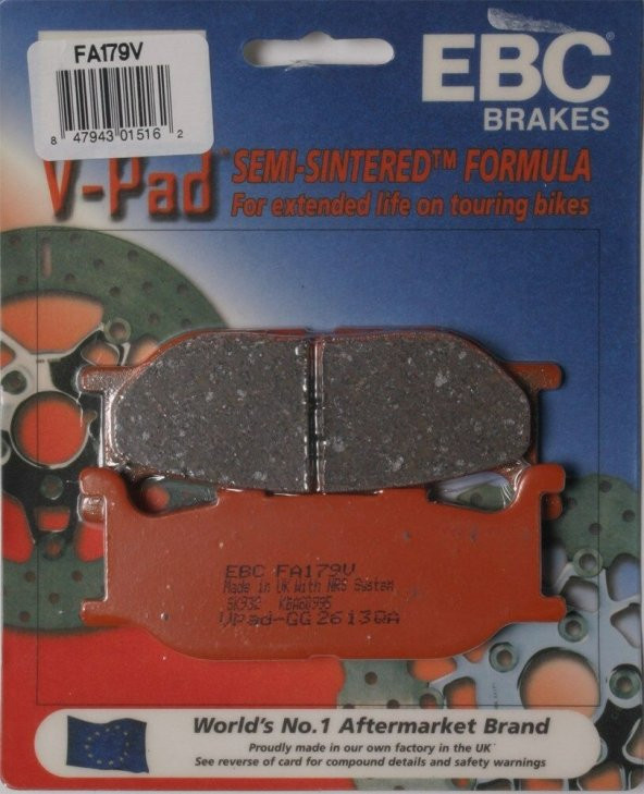 1995-2003 Yamaha Virago Xv 535 Ön Fren Balatası Ebc Fa179V Yarı S