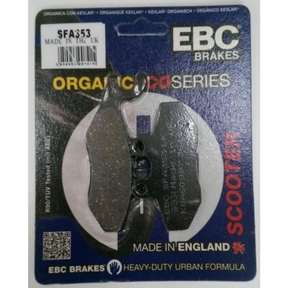 Ebc Piaggio Beverly 200 Arka Fren Balatası  SFA353 Organik Balata