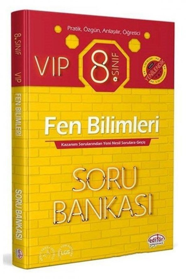 Editör 8. Sınıf Vıp Fen Bilimleri Soru Bankası