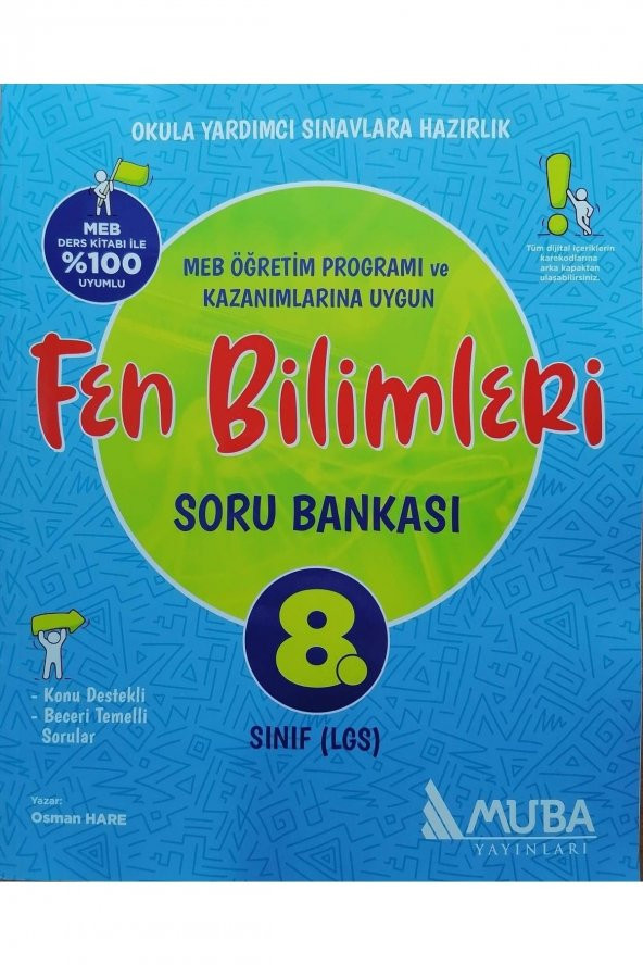 Muba 8.sınıf Lgs Yeni Fen Bilimleri Soru Bankası Mavi Orta Düzey