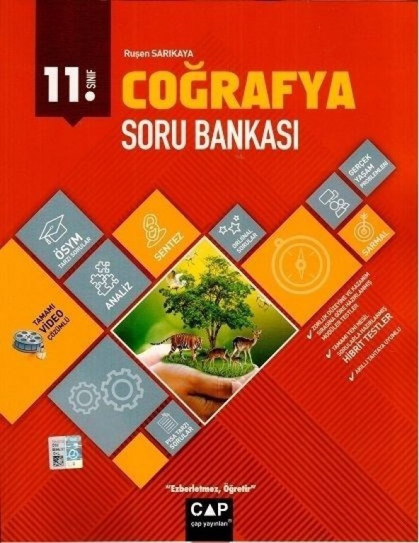 Çap Yayınları 11. Sınıf Anadolu Lisesi Coğrafya Soru Bankası