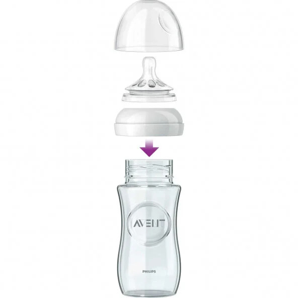 Philips Avent SCF051/17 Natural Cam Biberon 240 ml 1 Ay+ - 3