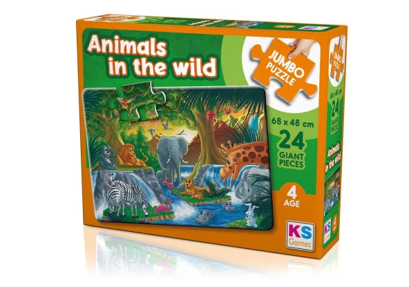 KS Jumbo Puzzle 24 Parça Animal in the Wild Vahşi Hayvanlar