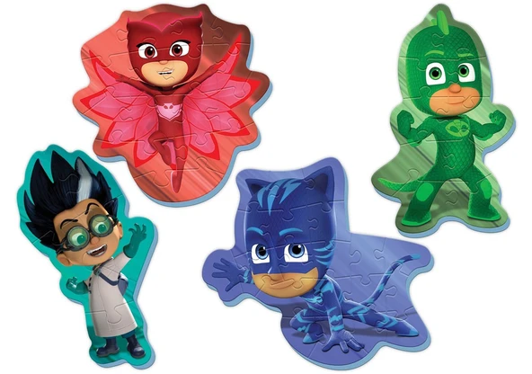 KS Baby Puzzle Pijamaskeliler My First Puzzle 4 in 1 Çerçevesiz - 2