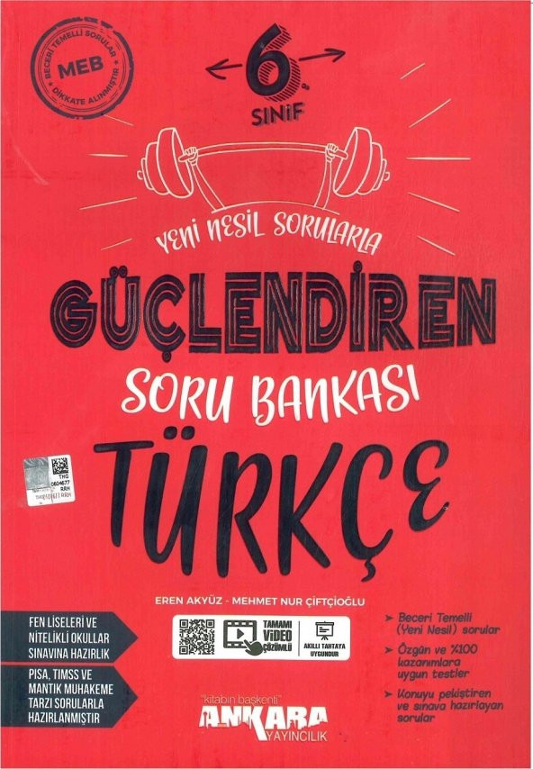 Ankara Yayıncılık 6. Sınıf Türkçe Güçlendiren Soru Bankası
