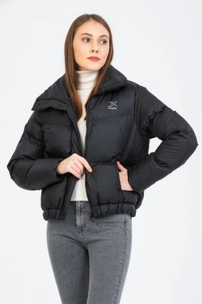 Kinetix Candy Coat Siyah Günlük Kadın Şişme Mont - 2