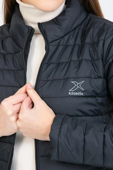Kinetix SN659 Basıc Padded Coat Siyah Günlük Kadın Şişme Mont - 3