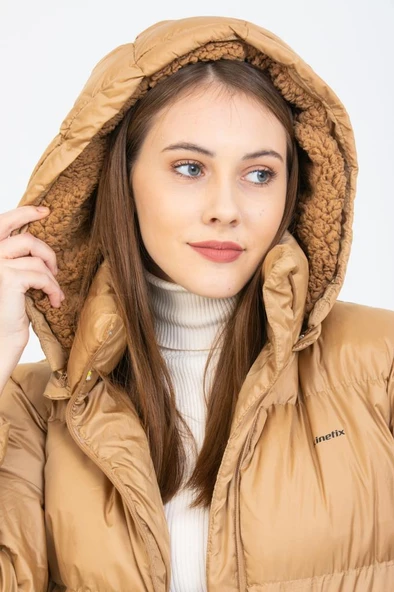 Kinetix Bella Coat Kamel Günlük Kadın Şişme Kaban - 3