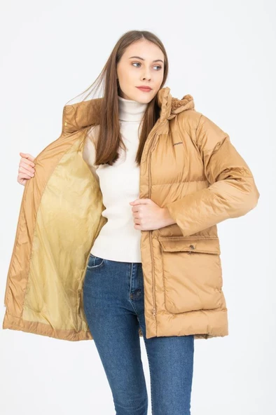 Kinetix Bella Coat Kamel Günlük Kadın Şişme Kaban - 2
