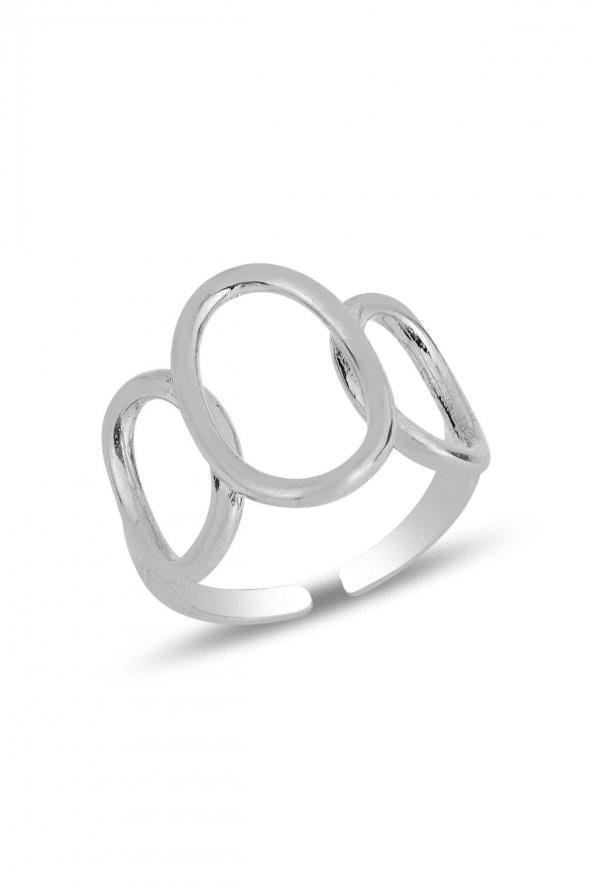 Gümüş rodyumlu ayarlamalı olimpiyat yüzük ürün görseli