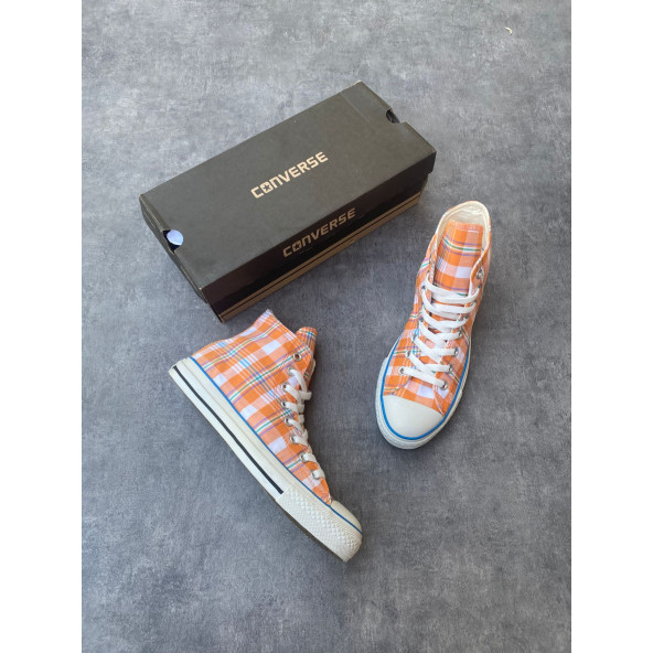Converse Turuncu Desenli Spor Ayakkabı - 4