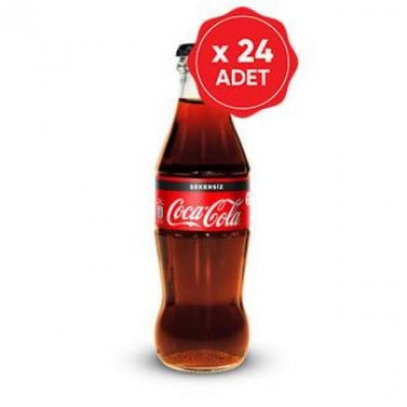 Coca Cola Şekersiz Cam 200 Ml x 24 Adet