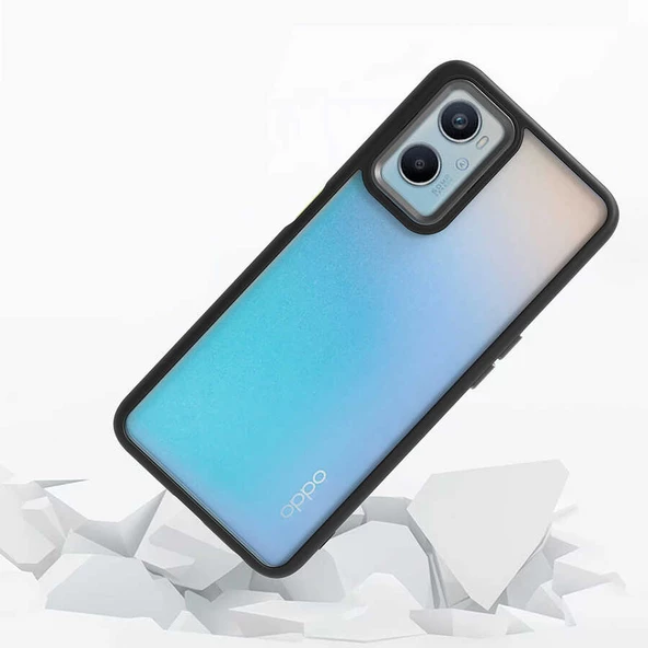 Oppo A96 4G Kılıf Zore Flora Buton,Kenar Çevresi Renkli Kılıf - Resim 8