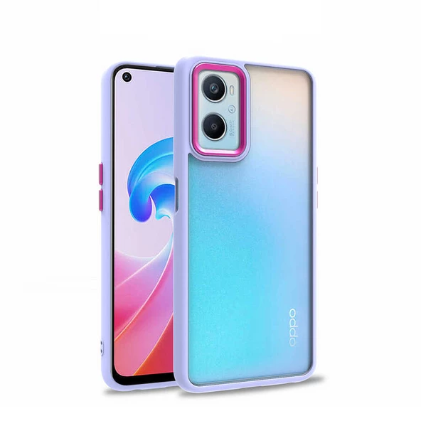 Oppo A96 4G Kılıf Zore Flora Buton,Kenar Çevresi Renkli Kılıf - Resim 5