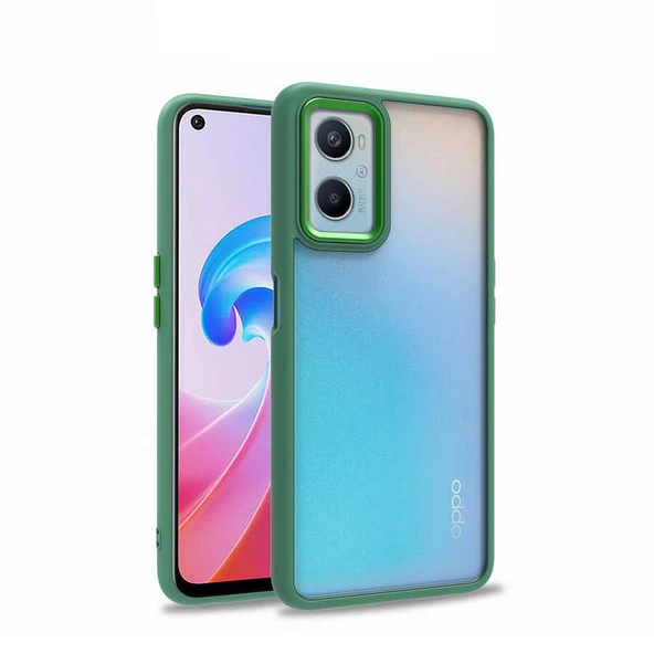 Oppo A96 4G Kılıf Zore Flora Buton,Kenar Çevresi Renkli Kılıf - Resim 2