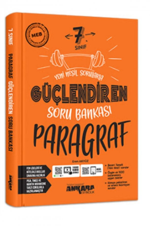 Ankara Yayınları - 7. Sınıf Paragraf Soru Bankası Güçlendiren