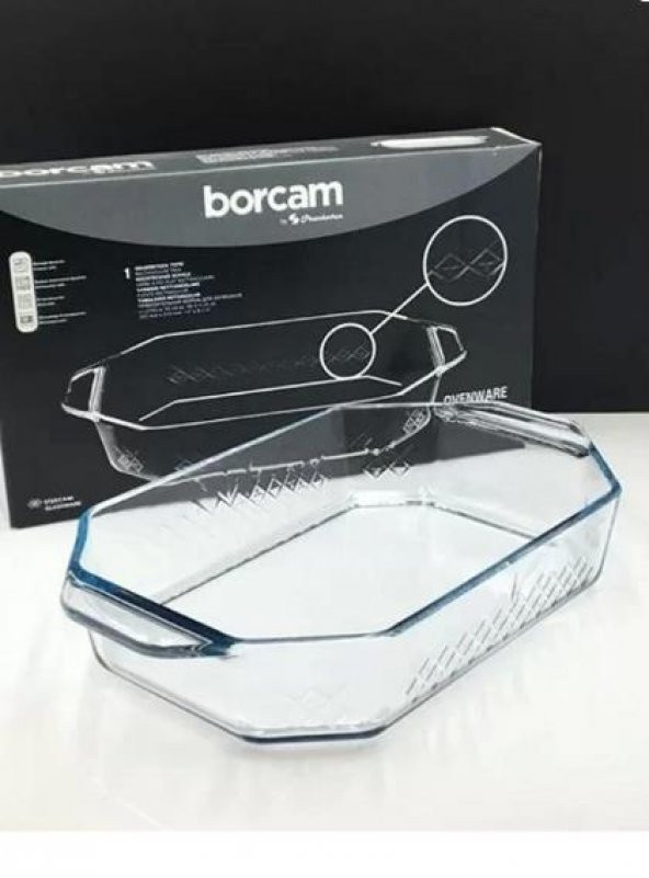 Paşabahçe 59974 Dikdörtgen Altıgen Borcam Tepsi