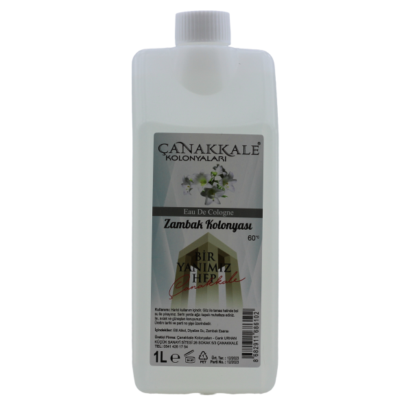 Beyaz Zambak Kolonyası - 1 Litre -(BİDON) Korumalı Kapak - Yeni Model - 2