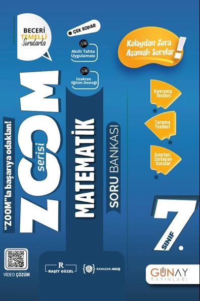 Günay 7.Sınıf Zoom Serisi Matematik Soru Bankası 2025