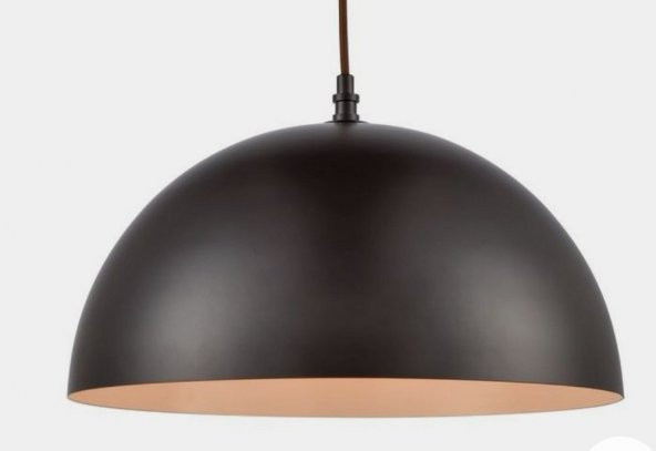 MYLİGHTS  RETRO RUSTİK METAL SARKIT AVİZE 30 CM  MAT SİYAH İÇİ BEYAZ